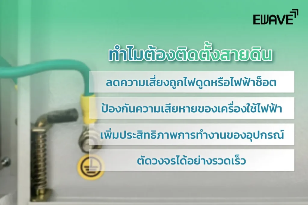 ทำไมต้องติดตั้งสายดิน