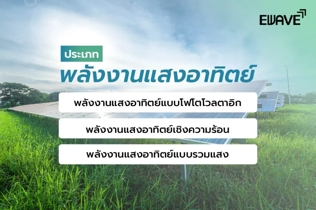 พลังงานแสงอาทิตย์มีกี่ประเภท?