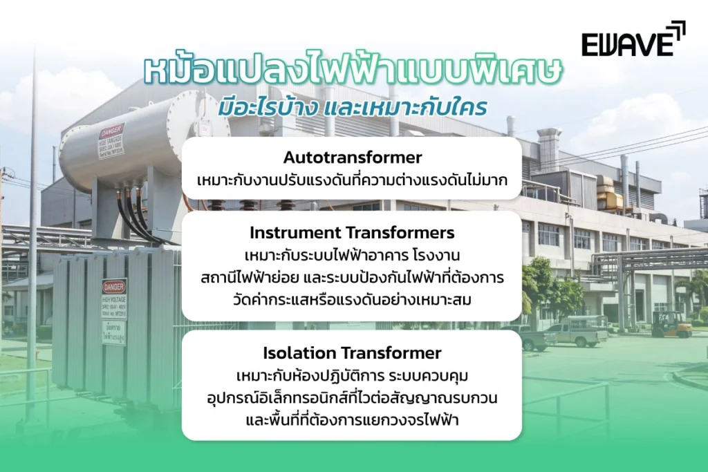 หม้อแปลงไฟฟ้าแบบพิเศษมีอะไรบ้าง และเหมาะกับใคร